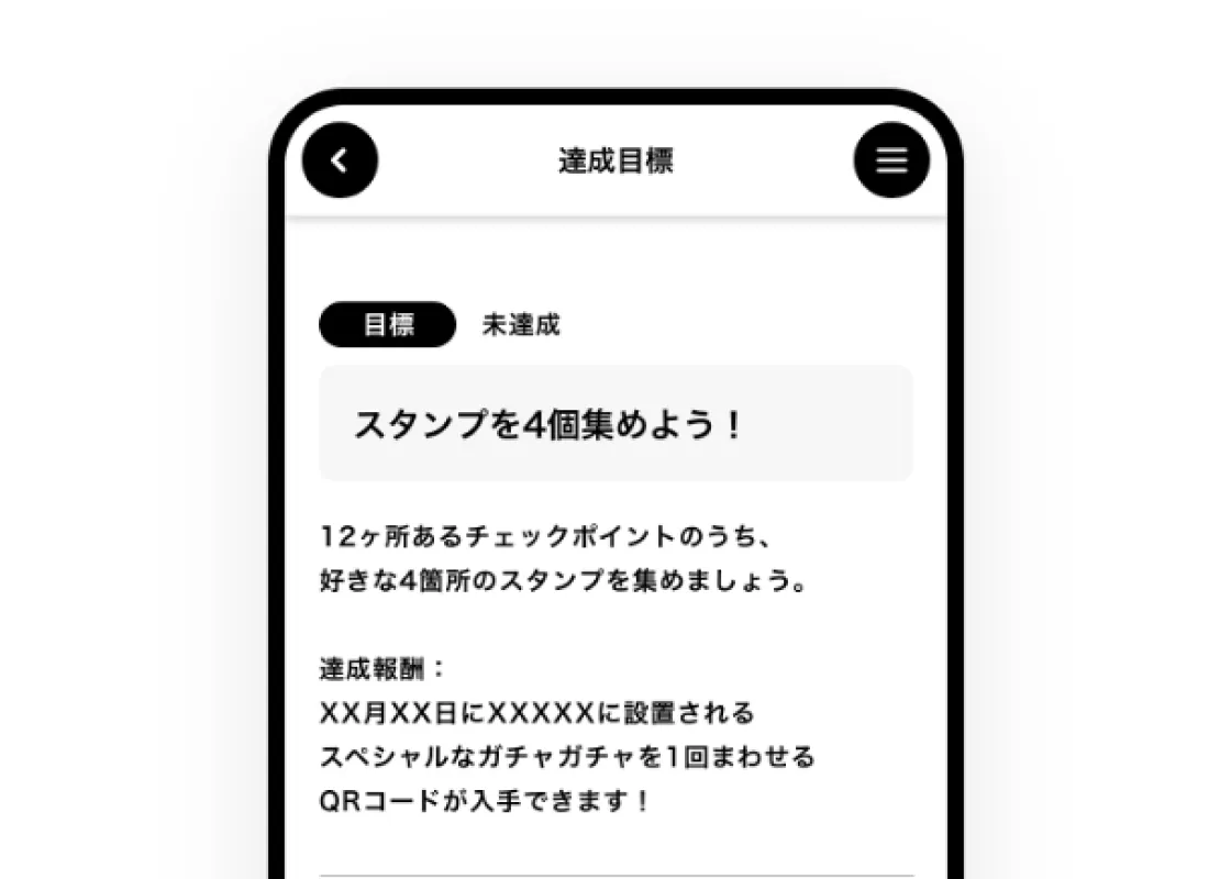 ゴール提示の画面イメージ